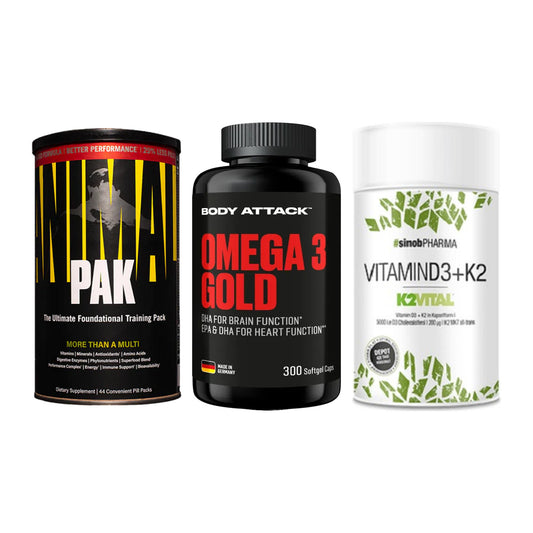 Grundversorgung: Universal + Body Attack + Sinob Vitamin – alle enthaltenen Artikel