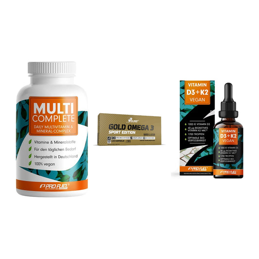 Grundversorgung: ProFuel MULTI + Olimp Omega 3 + ProFuel Vitamin – alle enthaltenen Artikel
