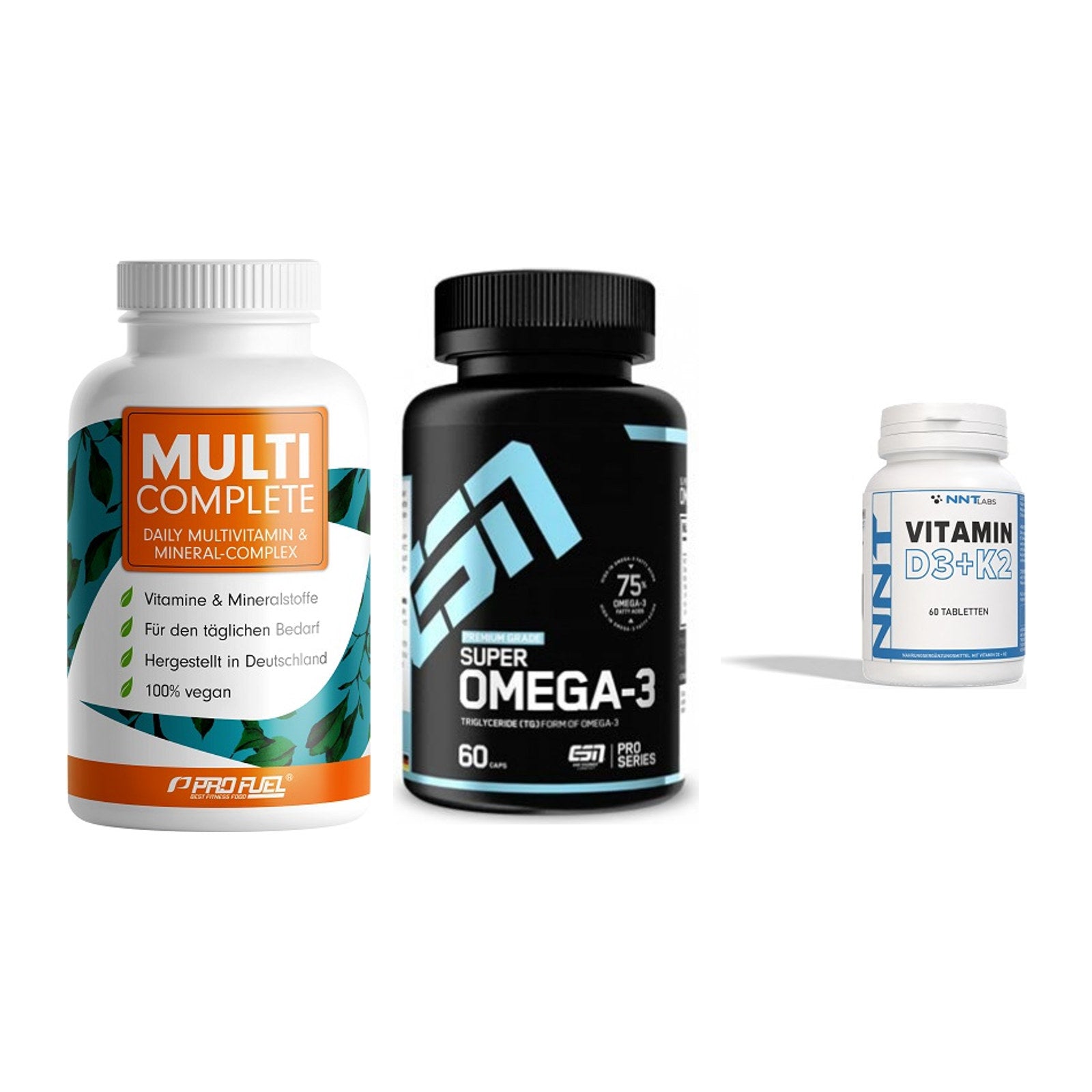 Grundversorgung: ProFuel MULTI + ESN Omega 3 + NNT Vitamin – alle enthaltenen Artikel