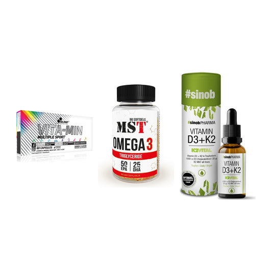Grundversorgung: Olimp Vita-Min + MST Omega 3 + Sinob Vitamin – alle enthaltenen Artikel