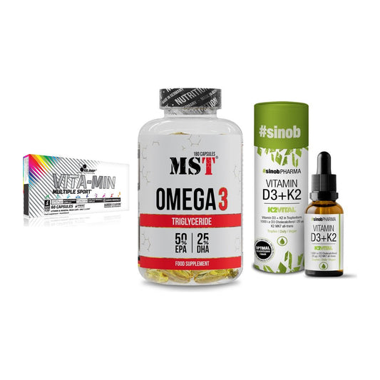 Grundversorgung: Olimp Vita-Min + MST Omega 3 + Sinob Vitamin – alle enthaltenen Artikel