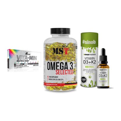 Grundversorgung: Olimp Vita-Min + MST Omega 3 + Sinob Vitamin – alle enthaltenen Artikel