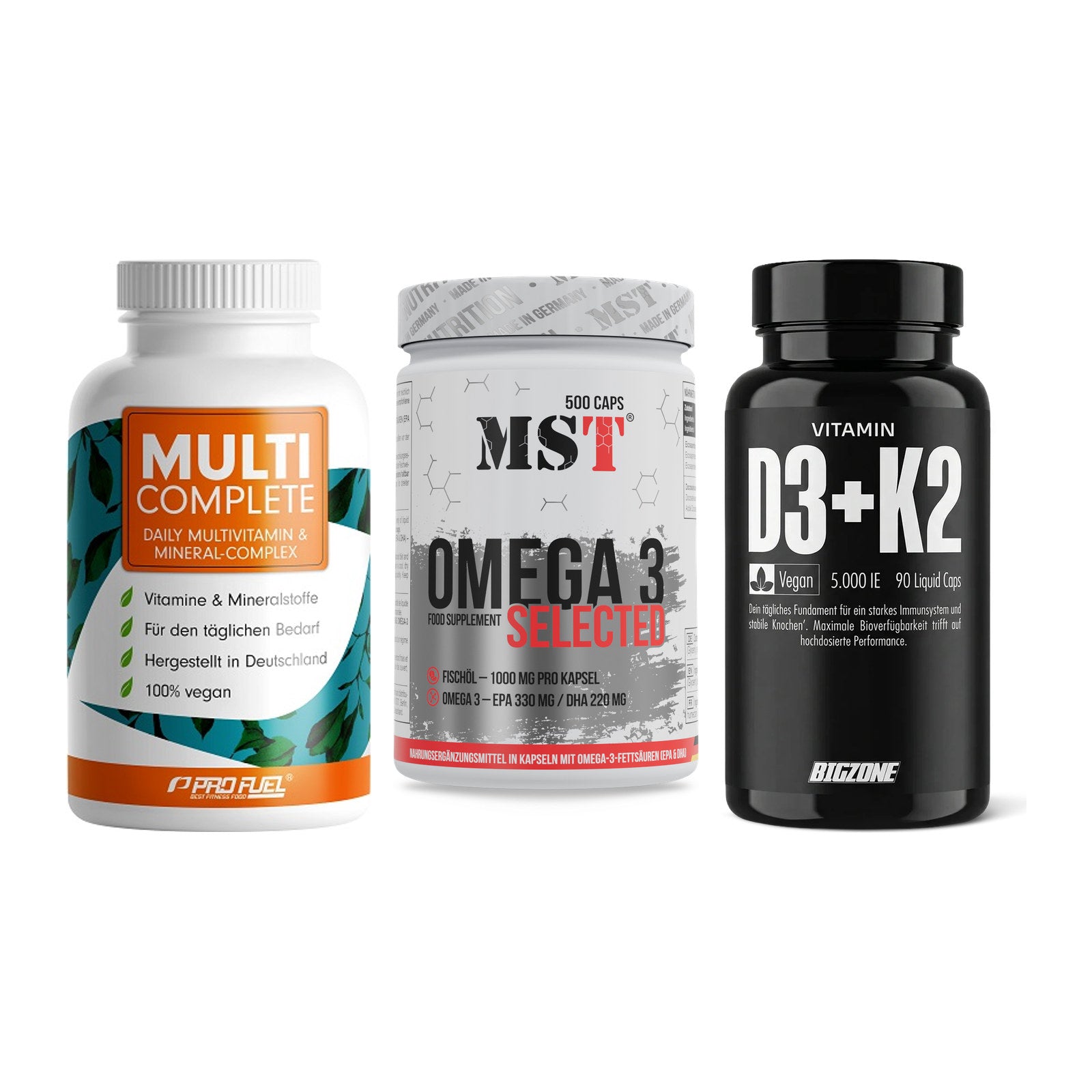 Grundversorgung: ProFuel MULTI + MST Omega 3 + Big Zone – alle enthaltenen Artikel