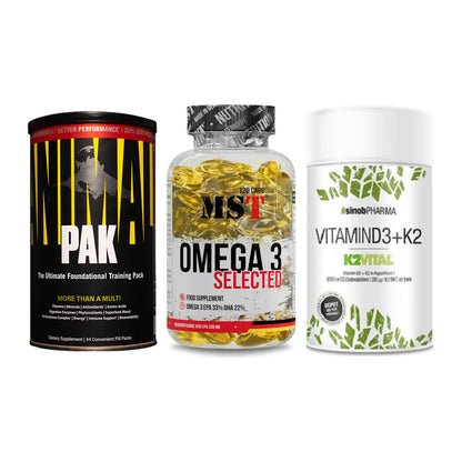 Grundversorgung: Universal + MST Omega 3 + Sinob Vitamin – alle enthaltenen Artikel