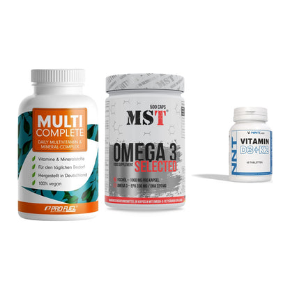 Grundversorgung: ProFuel MULTI + MST Omega 3 + NNT Vitamin – alle enthaltenen Artikel