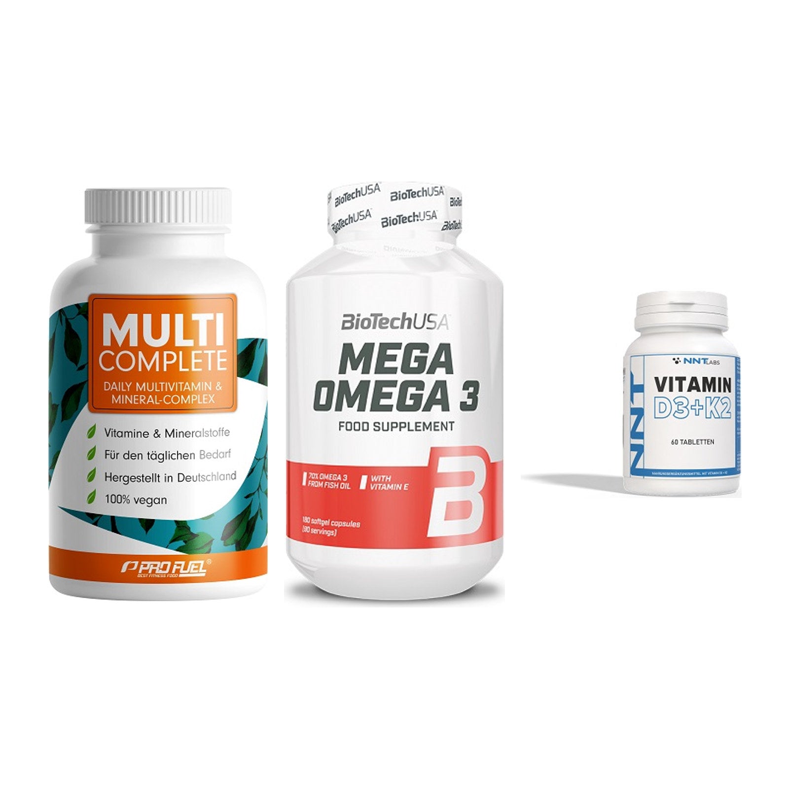 Grundversorgung: ProFuel MULTI + BioTech Mega + NNT Vitamin – alle enthaltenen Artikel