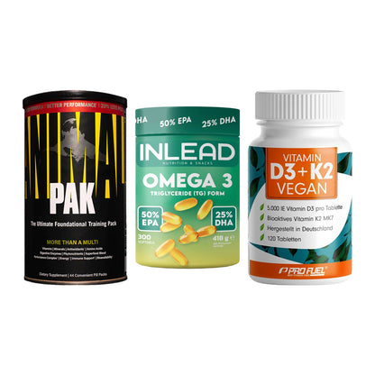 Grundversorgung: Universal + INLEAD Omega-3 + ProFuel Vitamin – alle enthaltenen Artikel