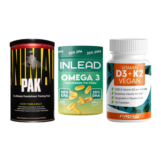 Grundversorgung: Universal + INLEAD Omega-3 + ProFuel Vitamin – alle enthaltenen Artikel