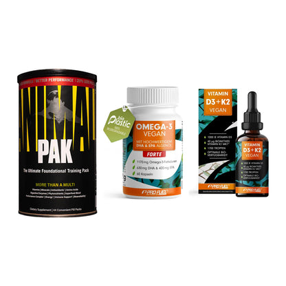 Grundversorgung: Universal + ProFuel Omega 3 + ProFuel Vitamin – alle enthaltenen Artikel