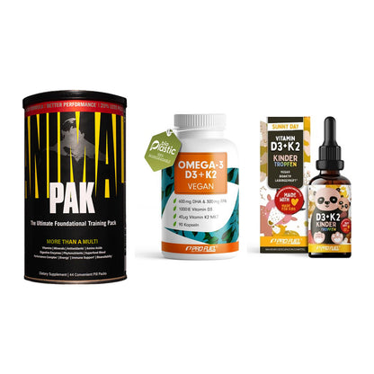 Grundversorgung: Universal + ProFuel Omega 3 + ProFuel VITAMIN – alle enthaltenen Artikel