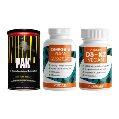 Grundversorgung: Universal + ProFuel Omega 3 + ProFuel Vitamin – alle enthaltenen Artikel