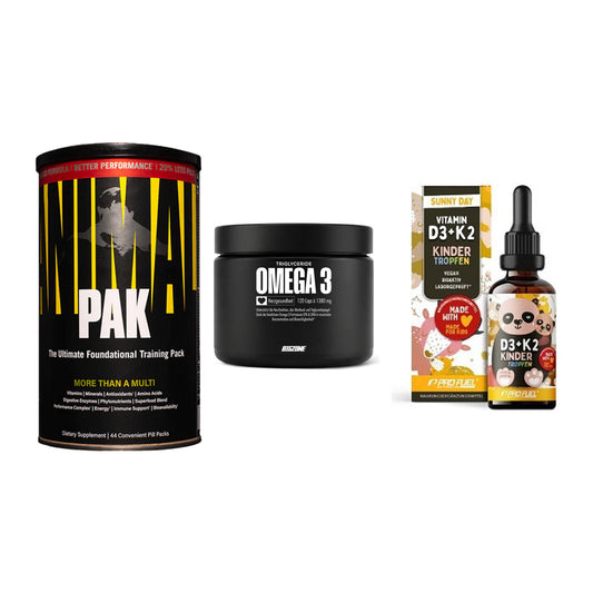 Grundversorgung: Universal + Big Zone Omega + ProFuel VITAMIN – alle enthaltenen Artikel