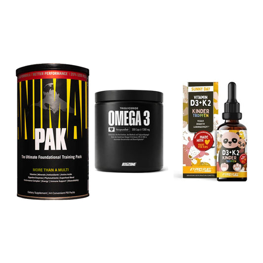 Grundversorgung: Universal + Big Zone Omega + ProFuel VITAMIN – alle enthaltenen Artikel