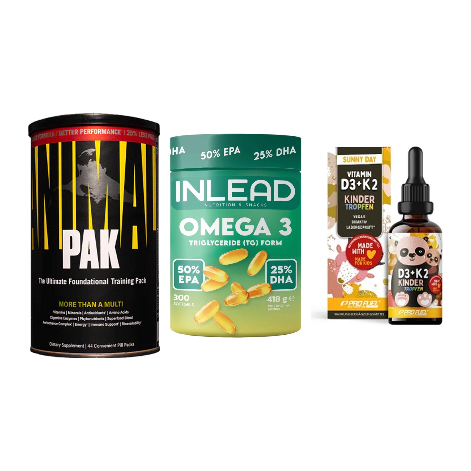 Grundversorgung: Universal + INLEAD Omega-3 + ProFuel VITAMIN – alle enthaltenen Artikel