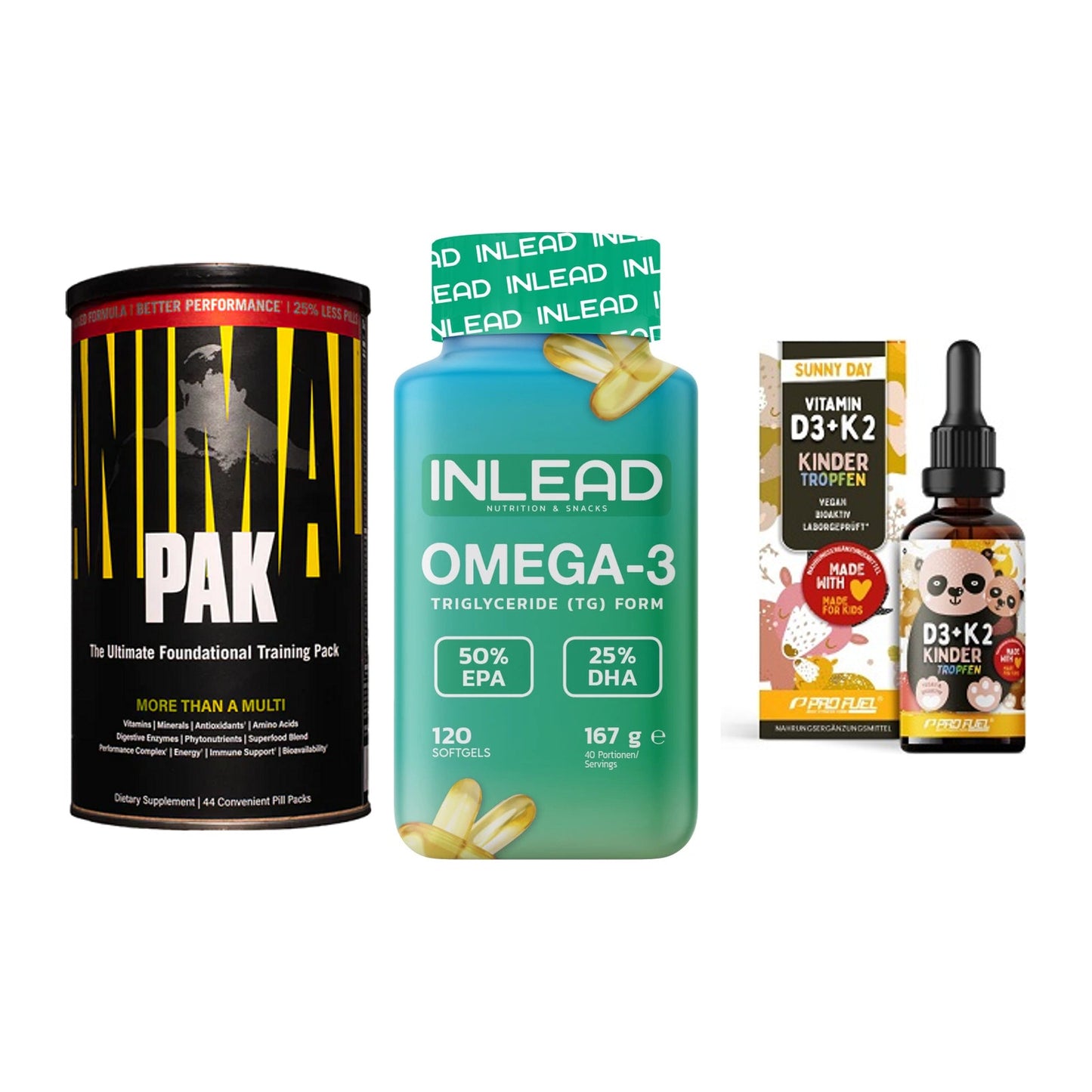 Grundversorgung: Universal + INLEAD Omega-3 + ProFuel VITAMIN – alle enthaltenen Artikel