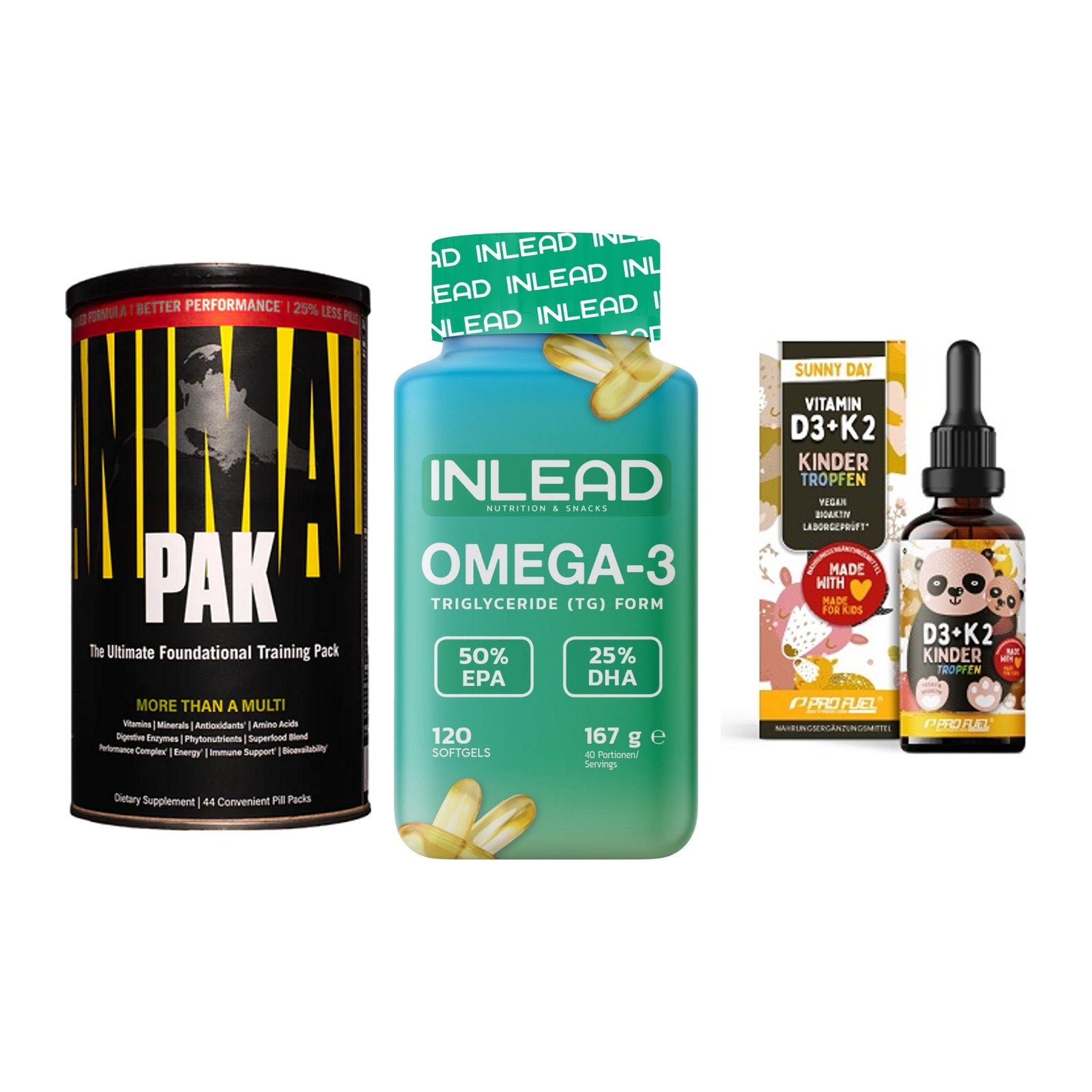 Grundversorgung: Universal + INLEAD Omega-3 + ProFuel VITAMIN – alle enthaltenen Artikel