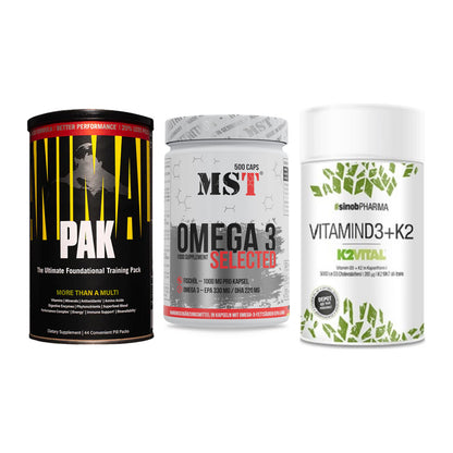 Grundversorgung: Universal + MST Omega 3 + Sinob Vitamin – alle enthaltenen Artikel