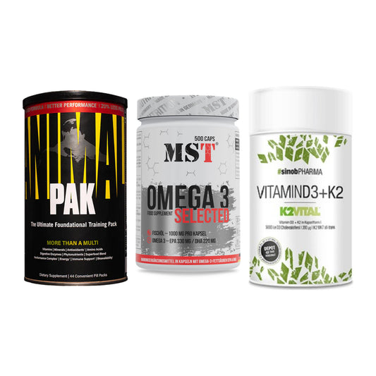 Grundversorgung: Universal + MST Omega 3 + Sinob Vitamin – alle enthaltenen Artikel