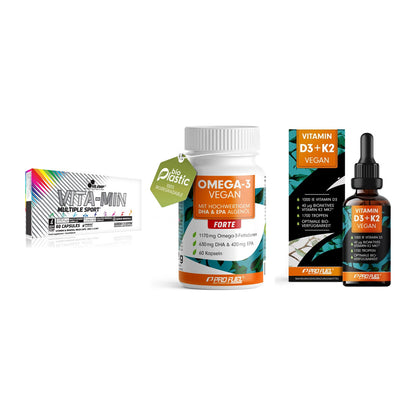 Grundversorgung: Olimp Vita-Min + ProFuel Omega 3 + ProFuel Vitamin – alle enthaltenen Artikel