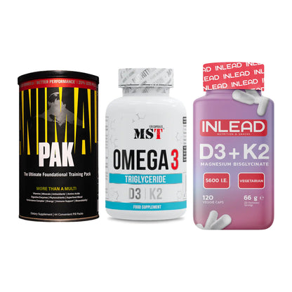 Grundversorgung: Universal + MST Omega 3 500 + INLEAD Vitamin – alle enthaltenen Artikel