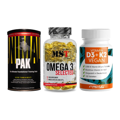 Grundversorgung: Universal + MST Omega 3 + ProFuel Vitamin – alle enthaltenen Artikel