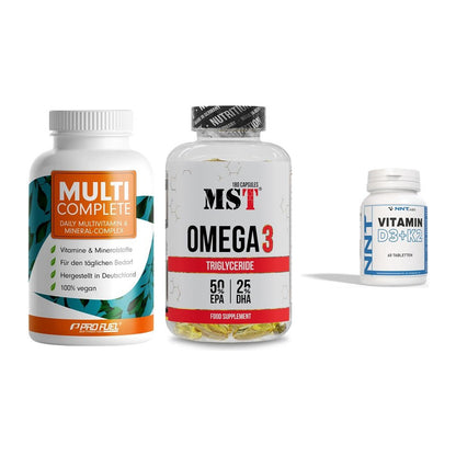 Grundversorgung: ProFuel MULTI + MST Omega 3 + NNT Vitamin – alle enthaltenen Artikel