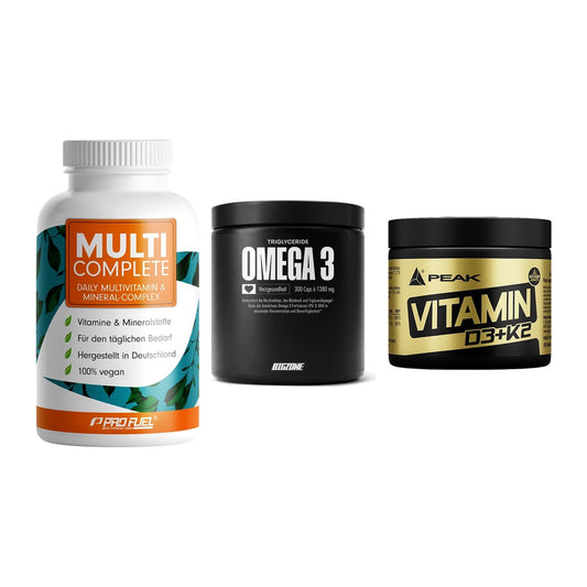 Grundversorgung: ProFuel MULTI + Big Zone Omega + Peak Vitamin – alle enthaltenen Artikel