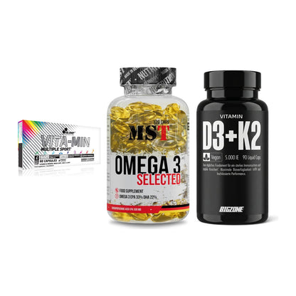 Grundversorgung: Olimp Vita-Min + MST Omega 3 + Big Zone – alle enthaltenen Artikel