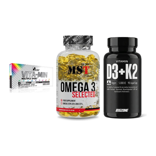 Grundversorgung: Olimp Vita-Min + MST Omega 3 + Big Zone – alle enthaltenen Artikel