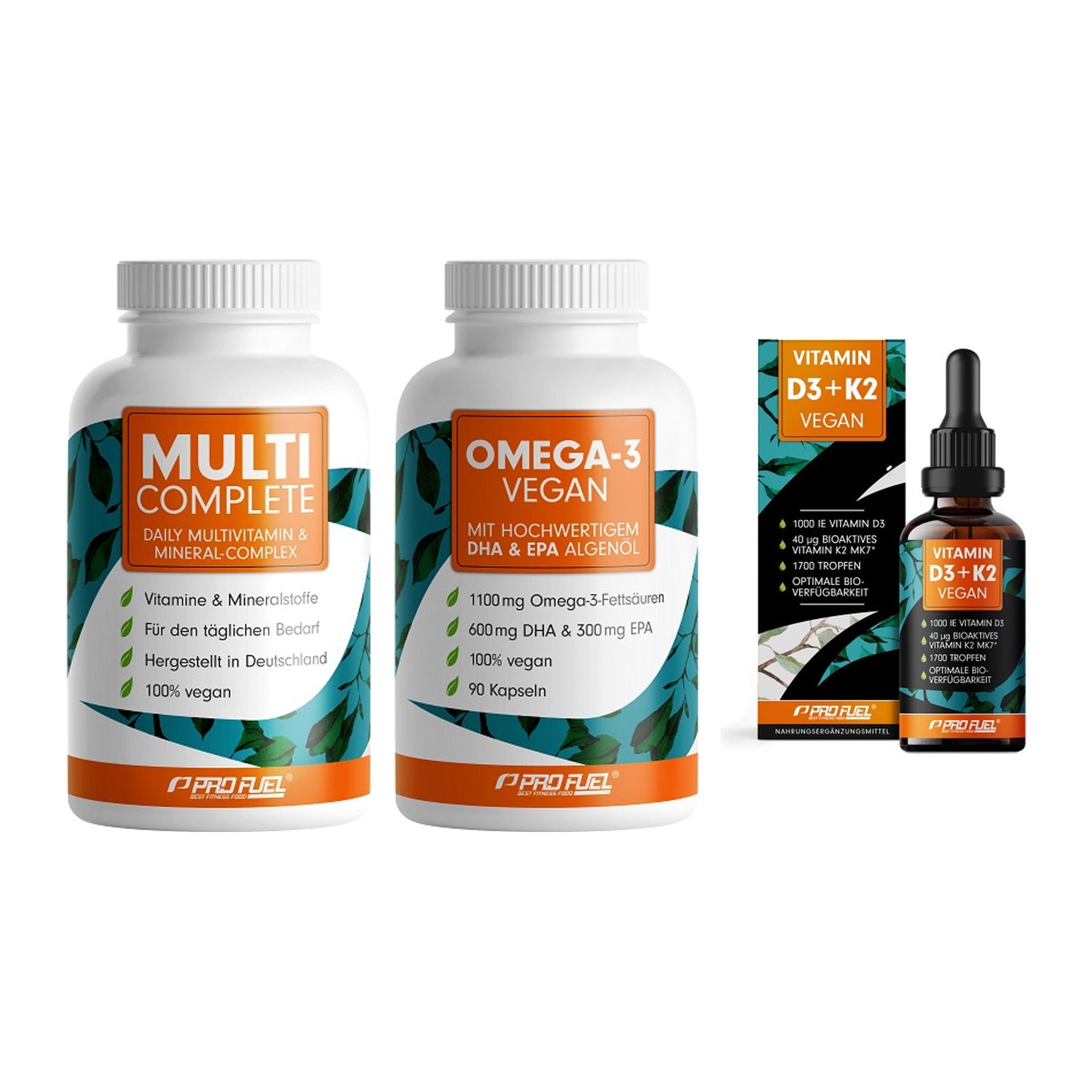 Grundversorgung: ProFuel MULTI + ProFuel Omega 3 + ProFuel Vitamin – alle enthaltenen Artikel
