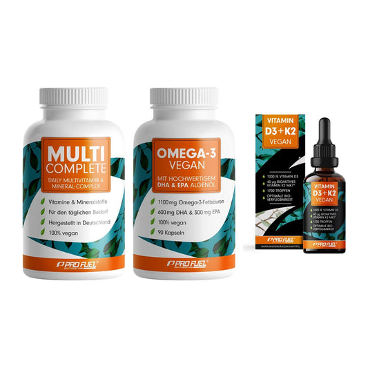 Grundversorgung: ProFuel MULTI + ProFuel Omega 3 + ProFuel Vitamin – alle enthaltenen Artikel