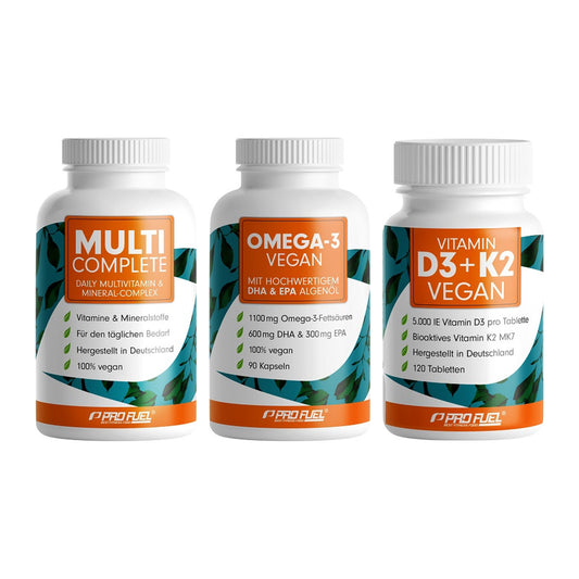 Grundversorgung: ProFuel MULTI + ProFuel Omega 3 + ProFuel Vitamin – alle enthaltenen Artikel