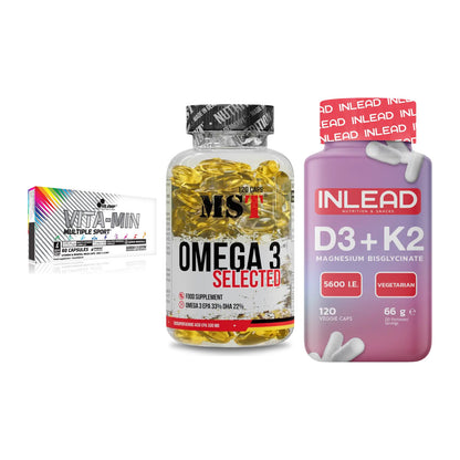 Grundversorgung: Olimp Vita-Min + MST Omega 3 + INLEAD Vitamin – alle enthaltenen Artikel
