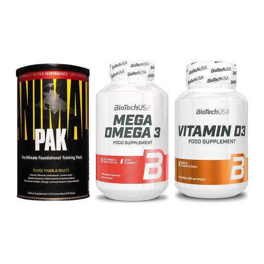 Grundversorgung: Universal + BioTech Mega + BioTech Vitamin – alle enthaltenen Artikel