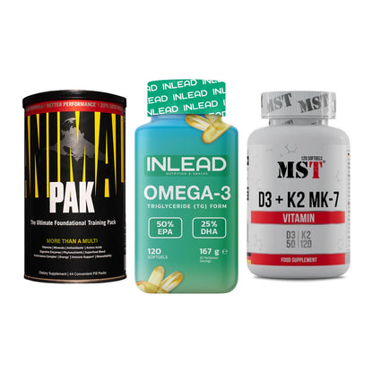 Grundversorgung: Universal + INLEAD Omega-3 + MST Vitamin D3 – alle enthaltenen Artikel