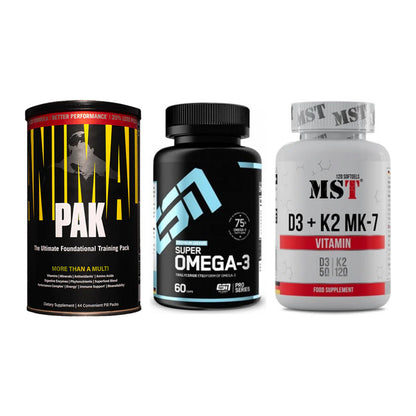Grundversorgung: Universal + ESN Omega 3 + MST Vitamin D3 – alle enthaltenen Artikel