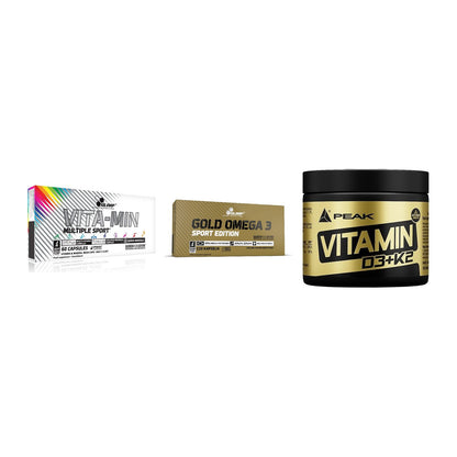 Grundversorgung: Olimp Vita-Min + Olimp Omega 3 + Peak Vitamin – alle enthaltenen Artikel