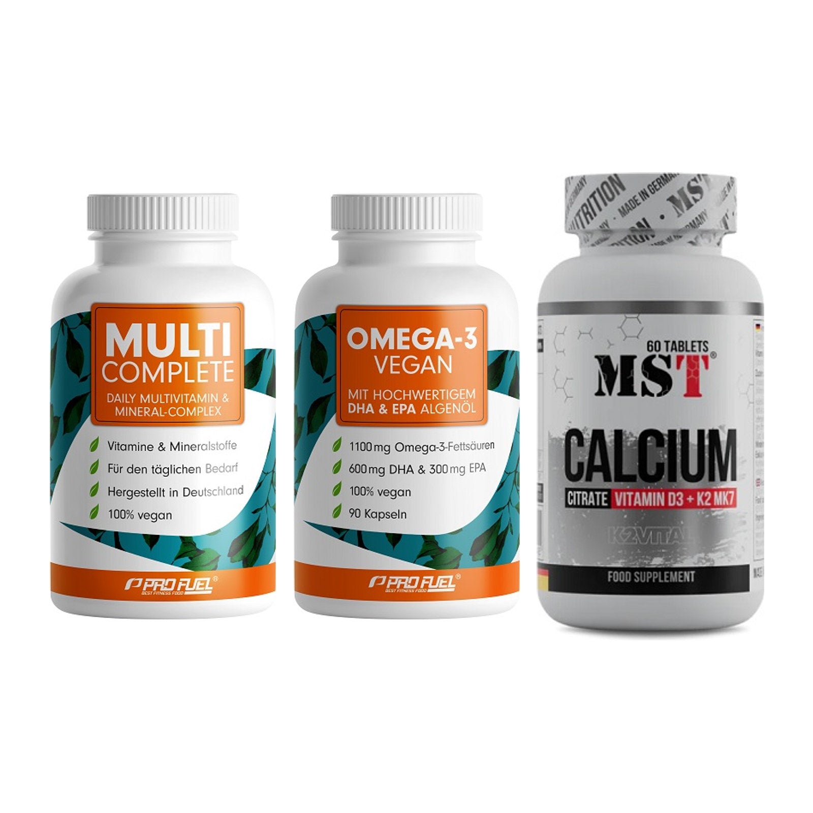 Grundversorgung: ProFuel MULTI + ProFuel Omega 3 + MST Calcium – alle enthaltenen Artikel