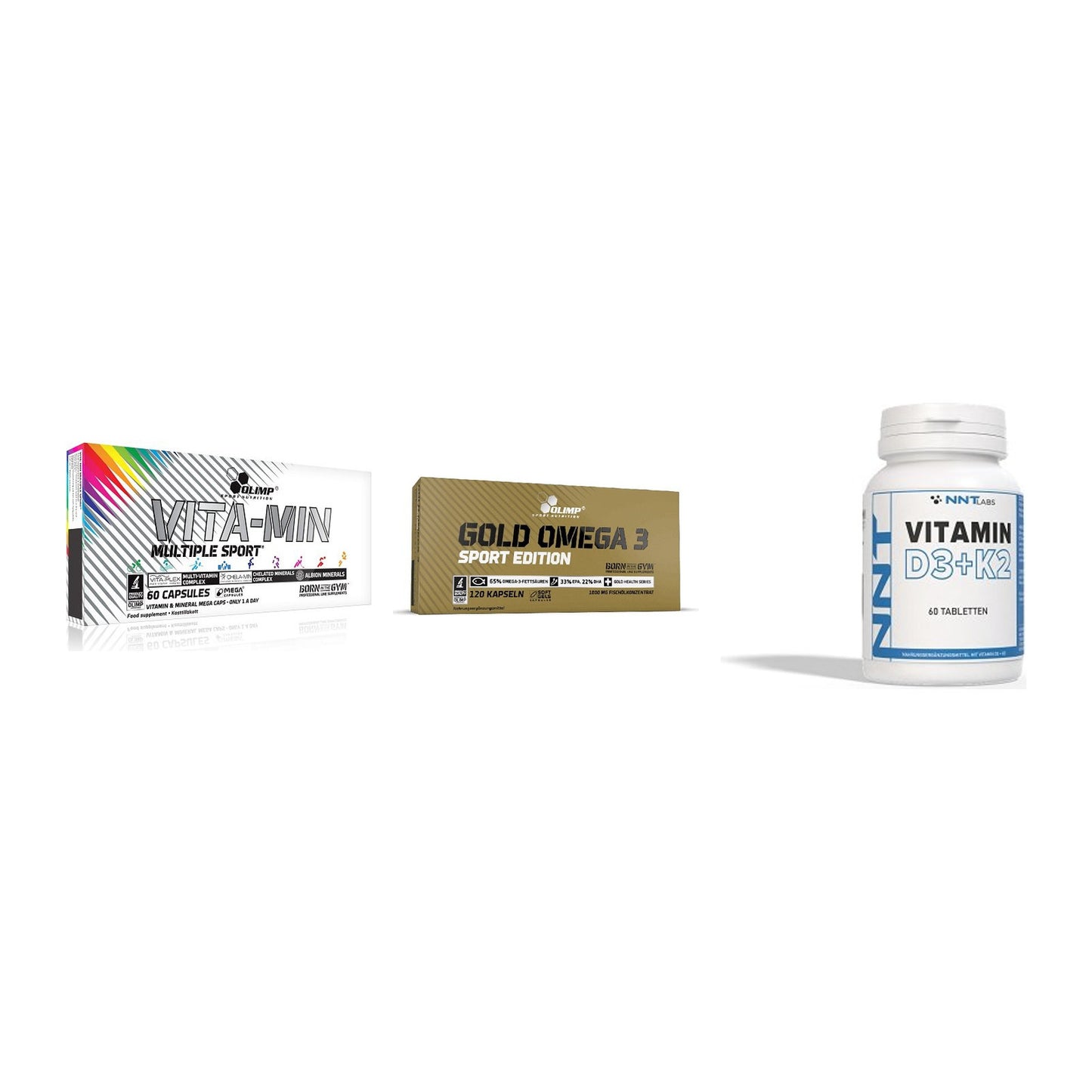 Grundversorgung: Olimp Vita-Min + Olimp Omega 3 + NNT Vitamin – alle enthaltenen Artikel
