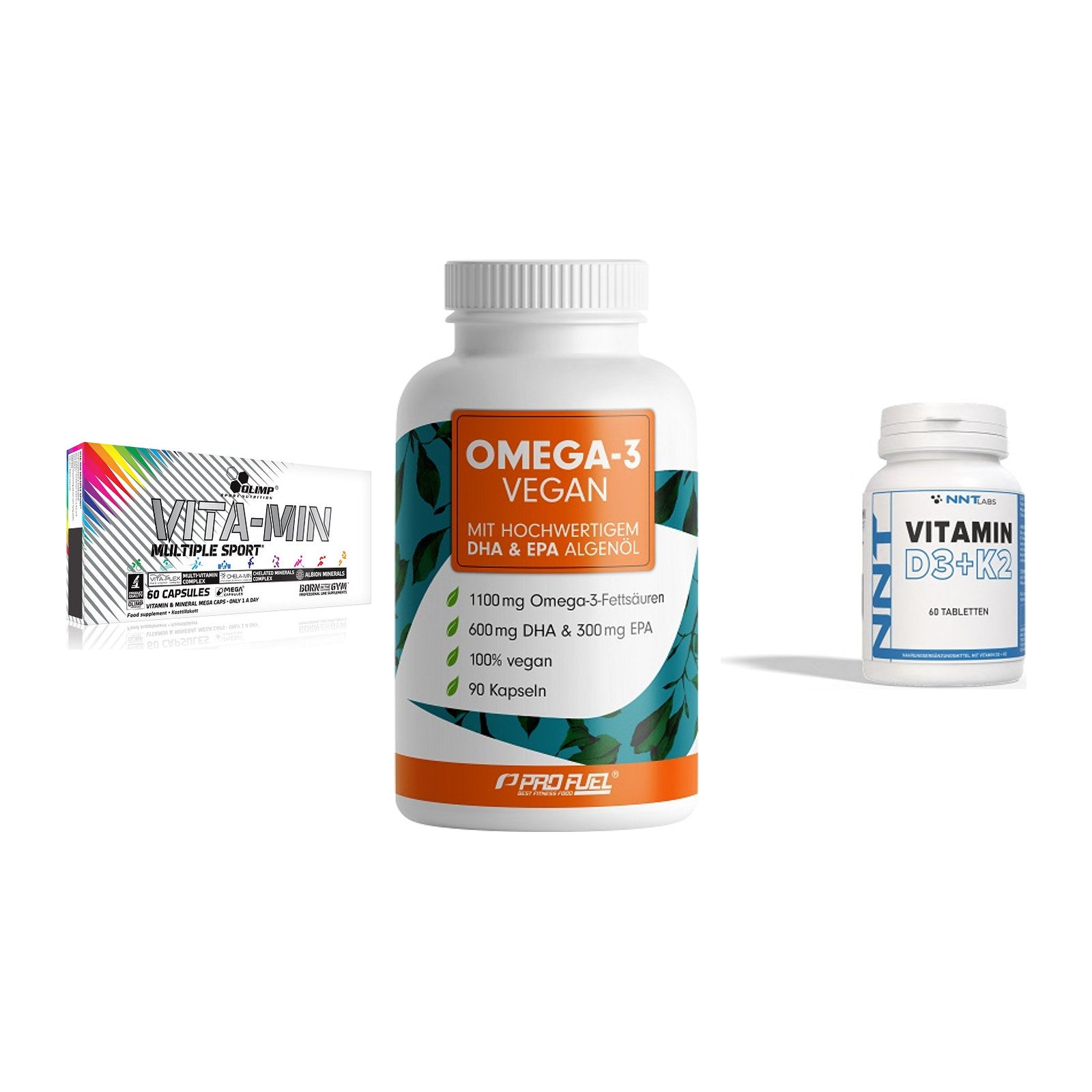 Grundversorgung: Olimp Vita-Min + ProFuel Omega 3 + NNT Vitamin – alle enthaltenen Artikel