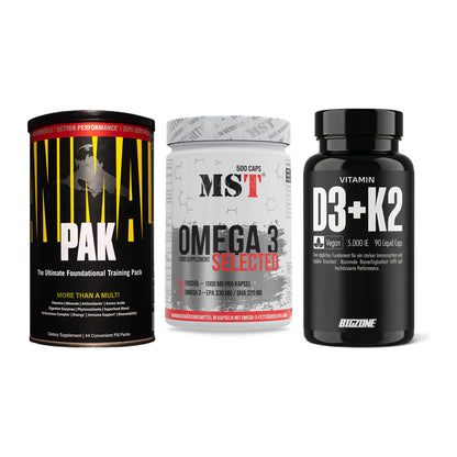 Grundversorgung: Universal + MST Omega 3 + Big Zone – alle enthaltenen Artikel