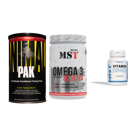 Grundversorgung: Universal + MST Omega 3 + NNT Vitamin – alle enthaltenen Artikel