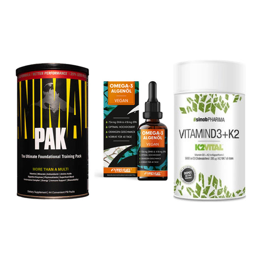 Grundversorgung: Universal + ProFuel Omega 3 + Sinob Vitamin – alle enthaltenen Artikel