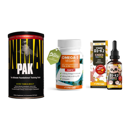 Grundversorgung: Universal + ProFuel Omega 3 + ProFuel VITAMIN – alle enthaltenen Artikel