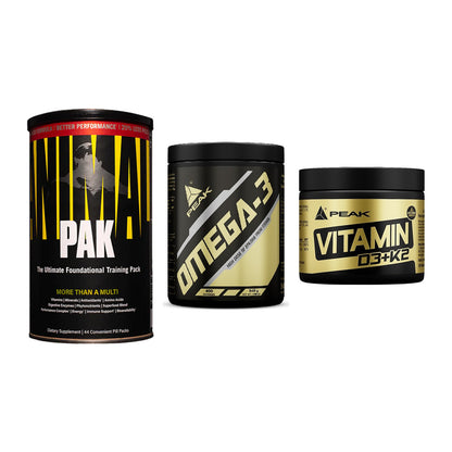 Grundversorgung: Universal + Peak Omega-3 + Peak Vitamin – alle enthaltenen Artikel