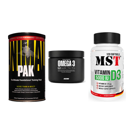 Grundversorgung: Universal + Big Zone Omega + MST Vitamin D3 – alle enthaltenen Artikel