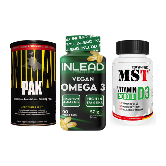 Grundversorgung: Universal + INLEAD Vegan + MST Vitamin D3 – alle enthaltenen Artikel
