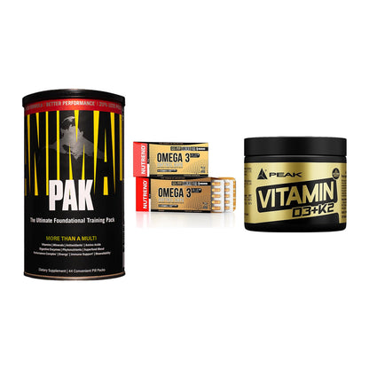 Grundversorgung: Universal + Nutrend Omega 3 + Peak Vitamin – alle enthaltenen Artikel