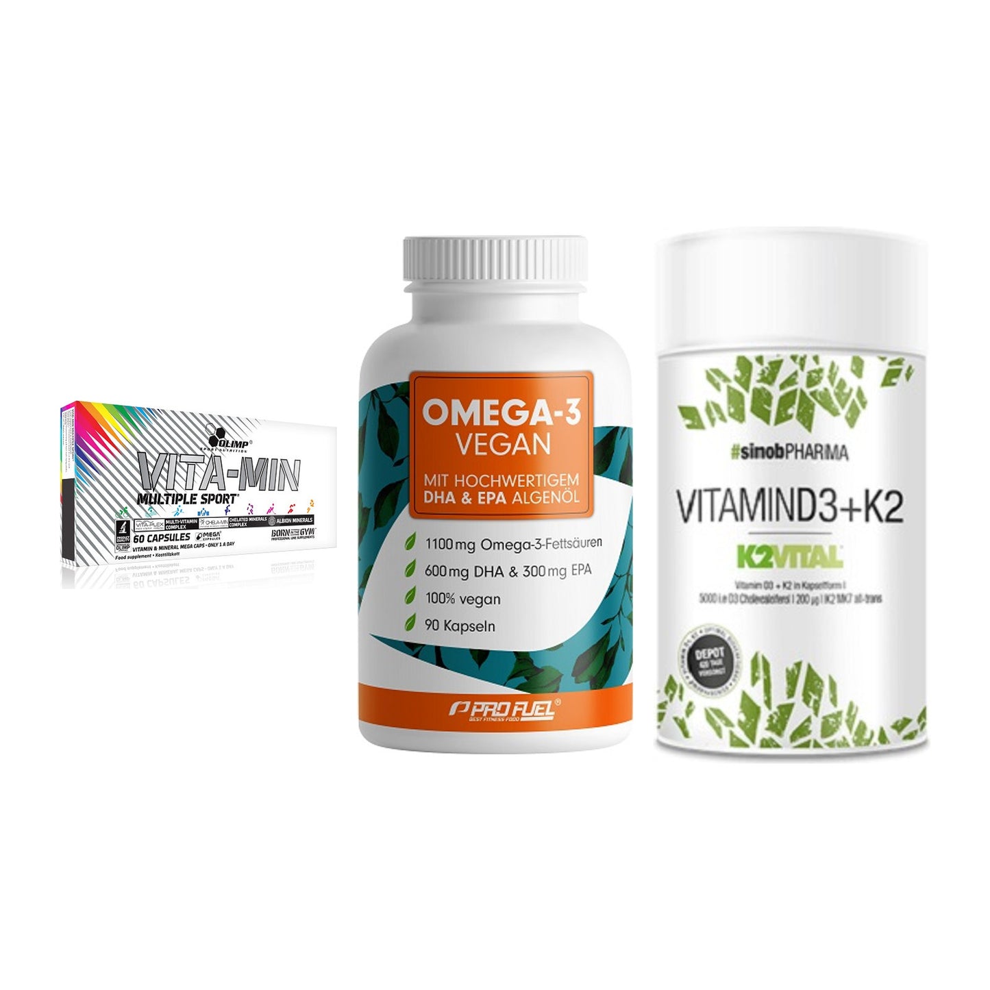 Grundversorgung: Olimp Vita-Min + ProFuel Omega 3 + Sinob Vitamin – alle enthaltenen Artikel