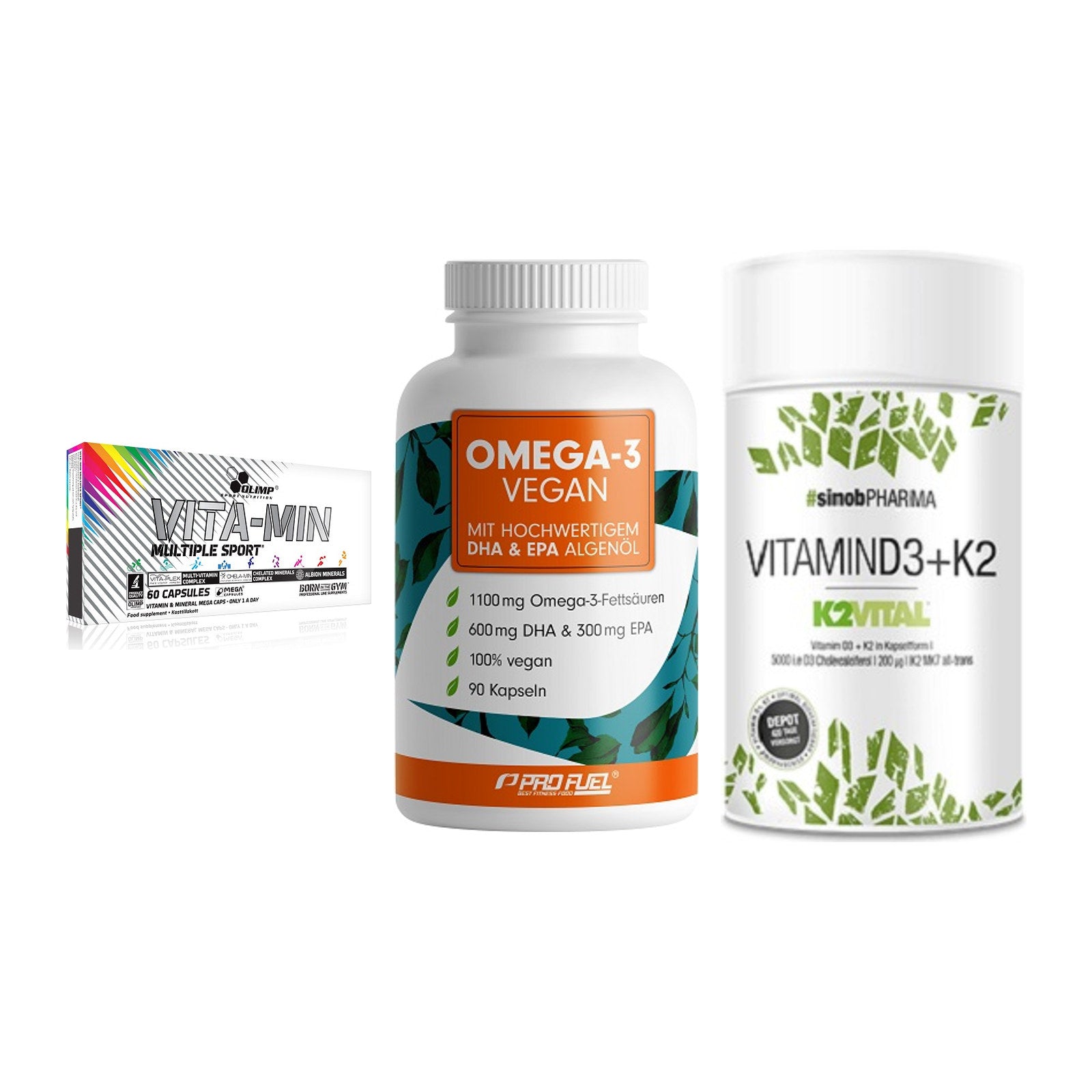 Grundversorgung: Olimp Vita-Min + ProFuel Omega 3 + Sinob Vitamin – alle enthaltenen Artikel